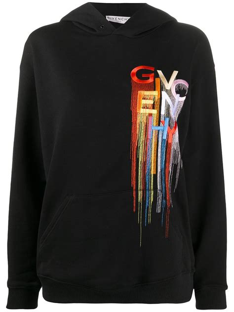 givenchy birds embroidered black hoodie|givenchy men's black hoodie.